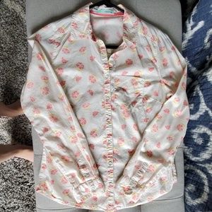 Long sleeve printed top with grapefruits
